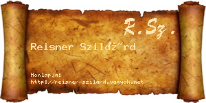 Reisner Szilárd névjegykártya